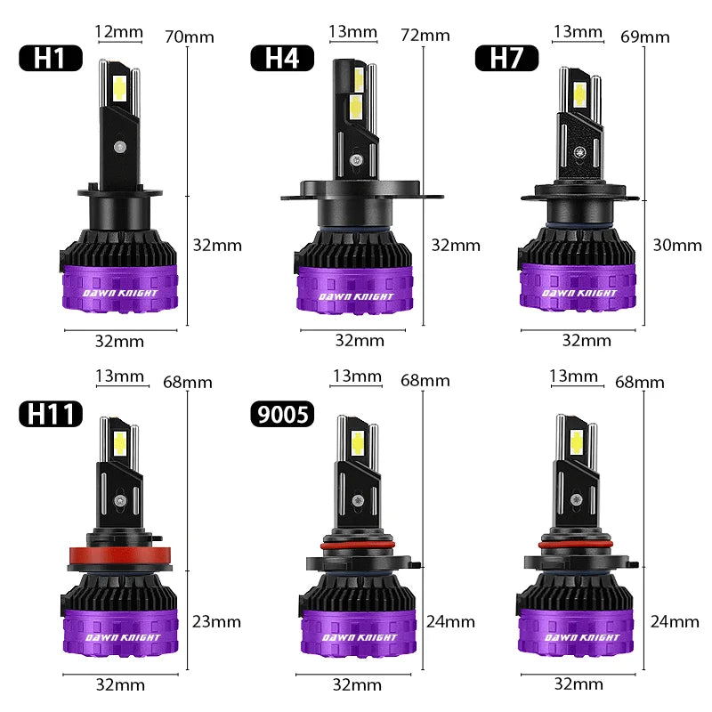 DAWNKNIGHT P7 Plus 🔥 140W H7 LED Headlight Bulbs | 6000K/4300K 💡 | H4 H11 HB3 9005 HB4 9006 | Double Copper Tube | 12V | 2PCS