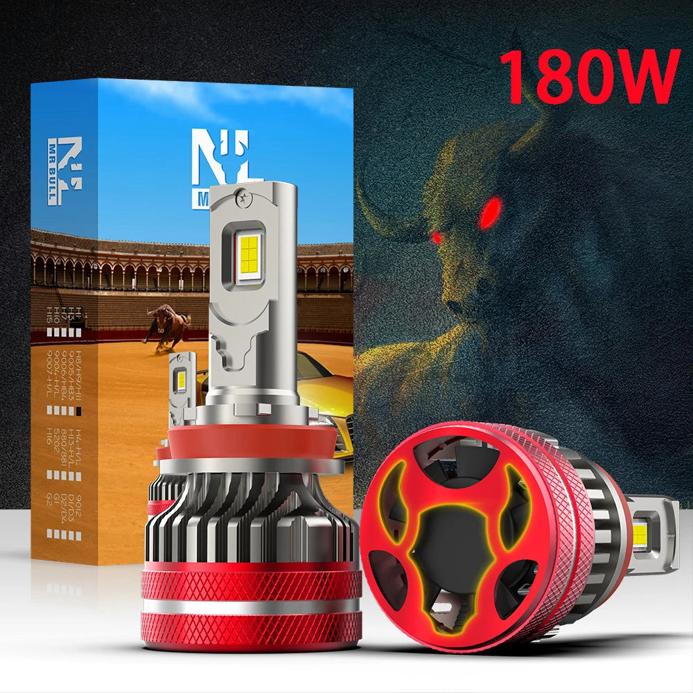✅ NAO 180W 21,600LM Canbus LED Headlight Bulbs H11 / H4 / H7 / H8 / H9 / 9005 (HB3) / 9006 (HB4) | 6000K | Turbo Cooling | For Ford Focus 3 MK3 MK2 Kuga | 12V