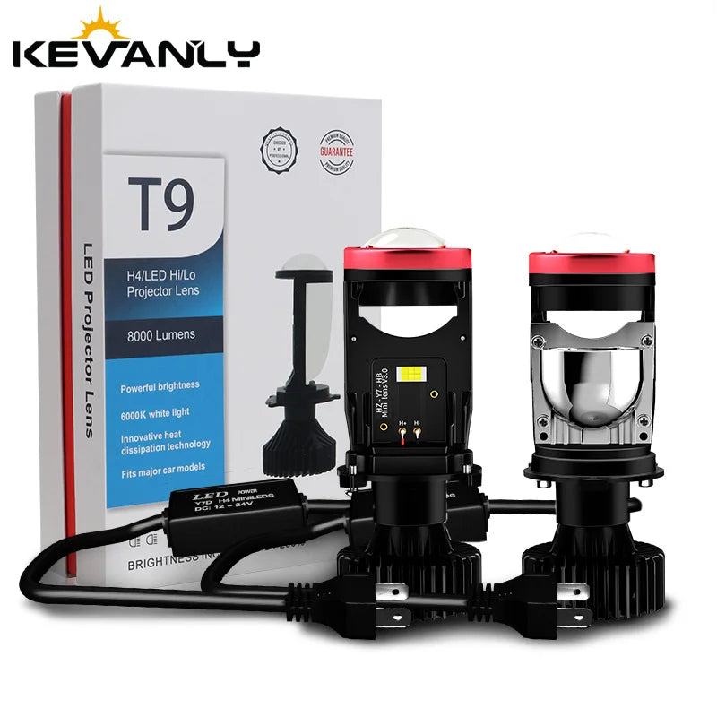 💡 2Pcs H4 Lenses LED Lamp 🔧 | H4 Canbus LED Headlights 🚘 | H4 Mini Projector LED 💥 | Motorcycle & Car Headlight Bulbs 🏍️🚗
