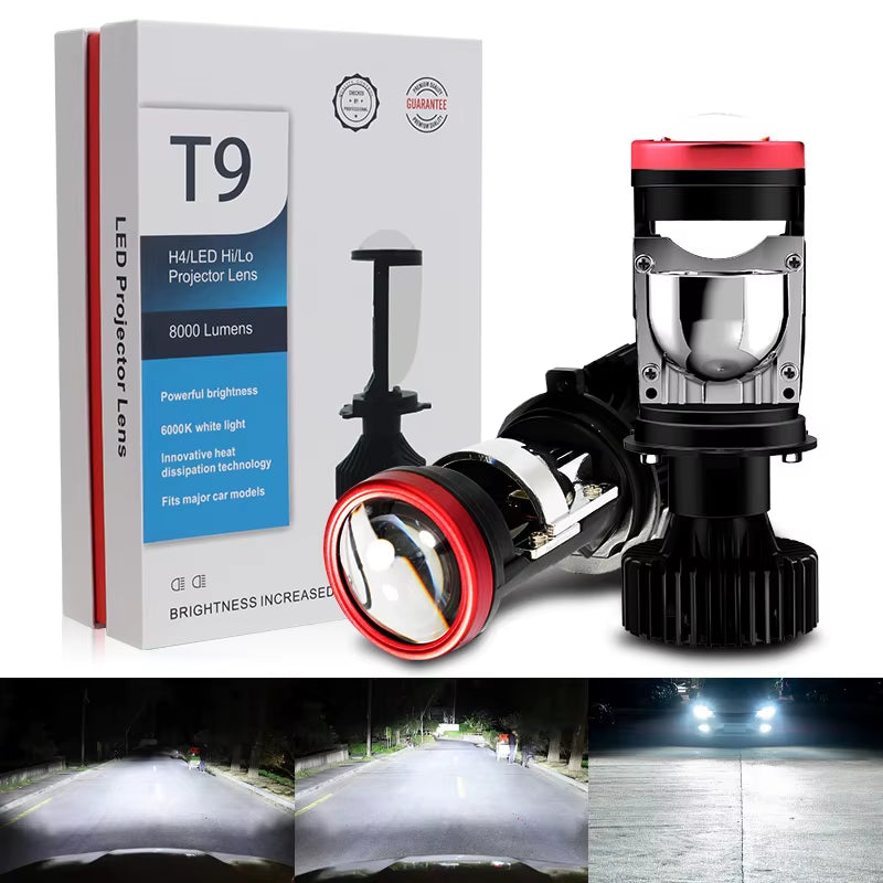 💡 2Pcs H4 Lenses LED Lamp 🔧 | H4 Canbus LED Headlights 🚘 | H4 Mini Projector LED 💥 | Motorcycle & Car Headlight Bulbs 🏍️🚗