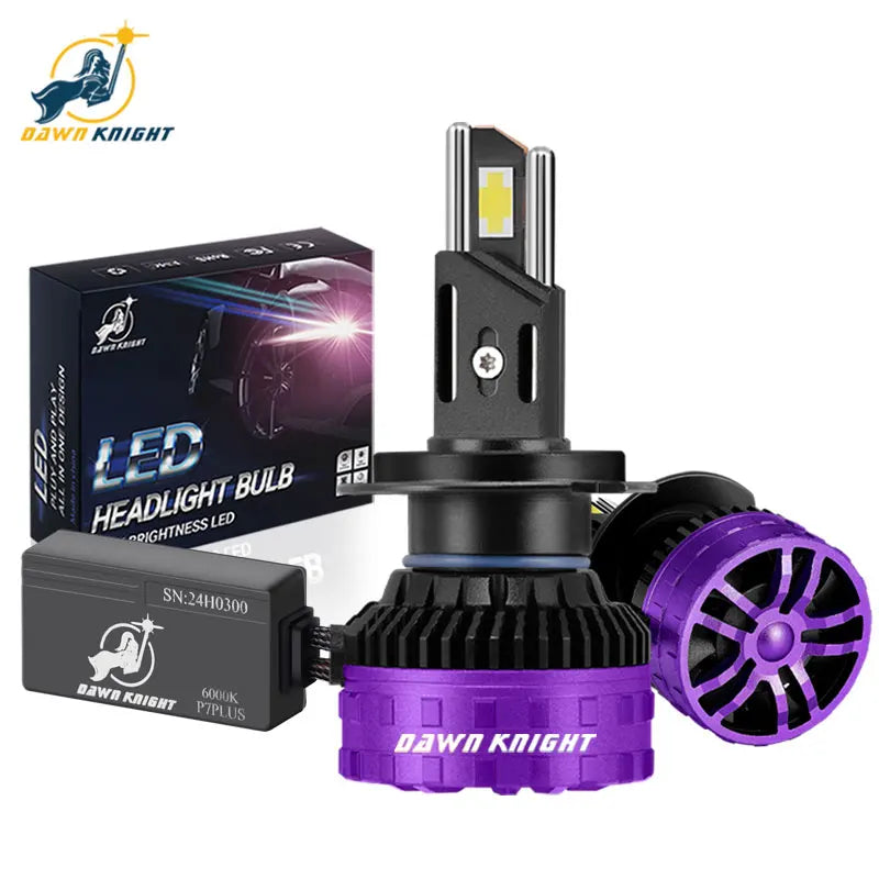 DAWNKNIGHT P7 Plus 🔥 140W H7 LED Headlight Bulbs | 6000K/4300K 💡 | H4 H11 HB3 9005 HB4 9006 | Double Copper Tube | 12V | 2PCS