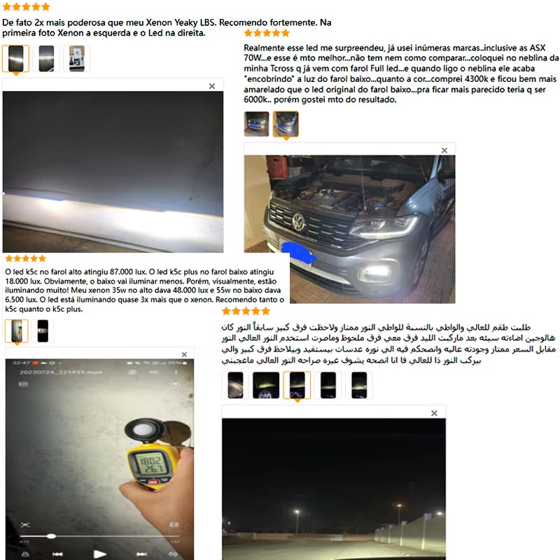 ✅ DAWNKNIGHT K5C Plus / K6C LED Bulbs — High-Performance Lighting! 140W | H7 | H4 | H11 | HB3 | 9005 | HB4 | 9006 | 4300K | Double Copper Tube | CANBUS | Fog Light | 12V | 2PCS