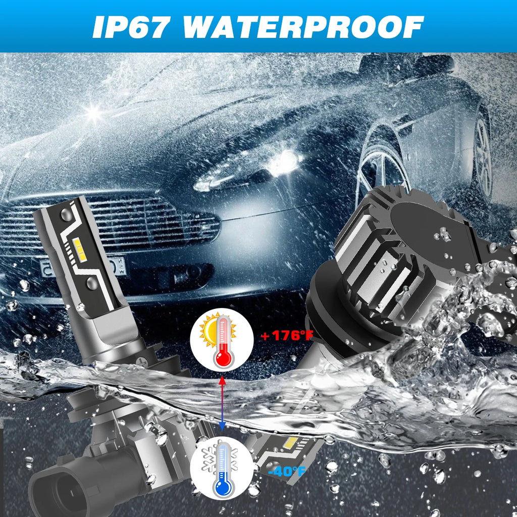 NOVSIGHT H11 LED Headlight Bulb H7 H4 H8 H9 H1 9005 HB3 9006 HB4 Led H11 Mini Size Car Lamps 50W 10000LM Headlamp 6500K Fog Lamp