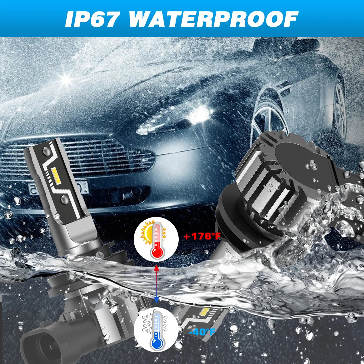 NOVSIGHT H11 LED Headlight Bulb H7 H4 H8 H9 H1 9005 HB3 9006 HB4 Led H11 Mini Size Car Lamps 50W 10000LM Headlamp 6500K Fog Lamp